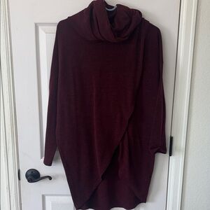 Chic Maroon Cowl Neck Sweater